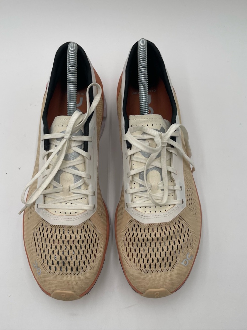 On Cloudboom Women’s Running Shoes Savanna White Low Top Swiss Size 9.5 Sneakers - Picture 8 of 16